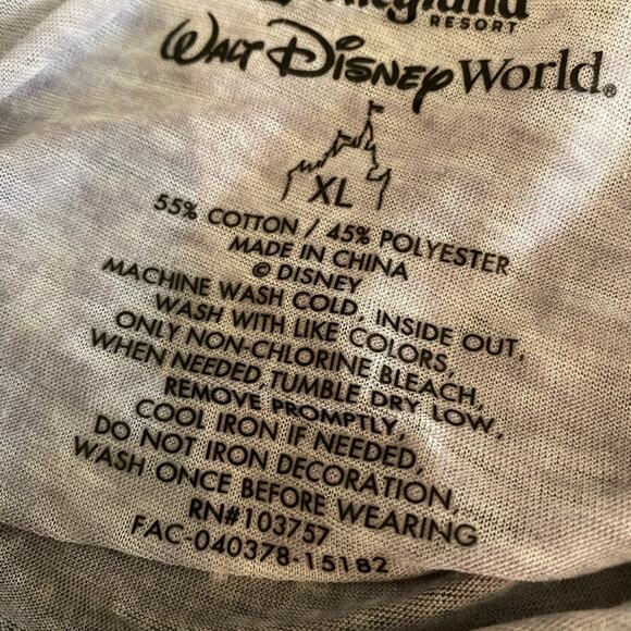 Walt Disney World Mickey Mouse Distressed Tee Shirt Size XL Blue Gray - Picture 3 of 8